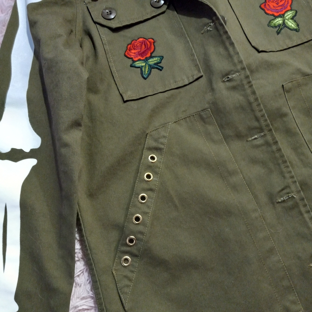SOLD @MARKET BONE IN Iron fist custom WIPs by Rage Jackets! OOAK punk/goth - Picture 3 of 15
